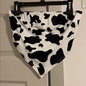 BRAND NEW Cow Print Strapless Top